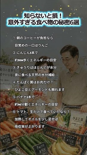 知らないと損！意外すぎる食べ物の秘密6選 #シニアライフ #健康習慣 #食べ物の知恵 #食生活改善 #身近な食材#りんご