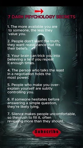 7 DARK PSYCHOLOGY SECRETS #darkpsychologyfacts #darkpsychologytricks #manipulation