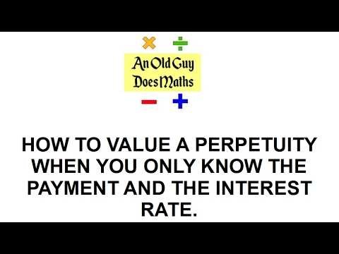 How do you find the value of a perpetuity?