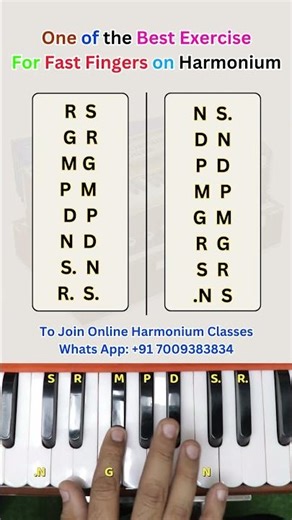 One of the best exercise for fast finges on harmonium #fastfingers #learnharmonium