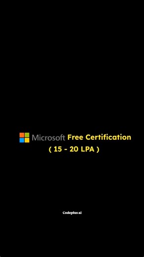 🚀Microsoft Free Certification in Data Science, AI & ML | No Fees #yt #microsoft #viral #shorts #job