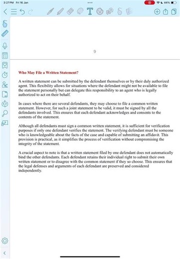 Who may file a written statement?