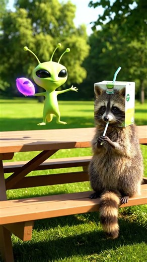 Baby Alien Teleports While Eating