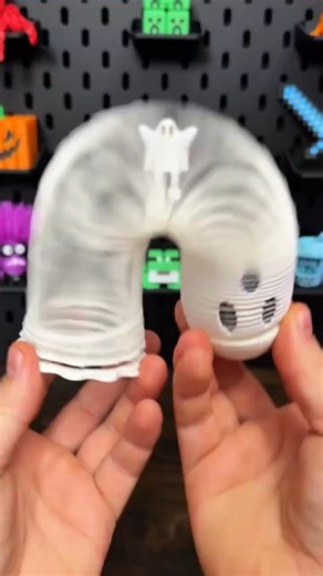 SPOOKY 3D Printed Slinky Ghost Halloween Fidget