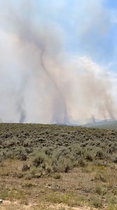 Another incredible capture of a smoke funnel on the Red Canyon Fire, located 14 miles east of Thermopolis, Wyoming. 📸 Ken Smith | Thermopolis Volunteer Fire Department 🤘🏻 #caughtthefirebug #redcanyonfire #smoke #weather #fire #sky #sun | Caught The Fire Bug