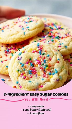 3-Ingredient Sugar Cookies Recipe for Easy Baking