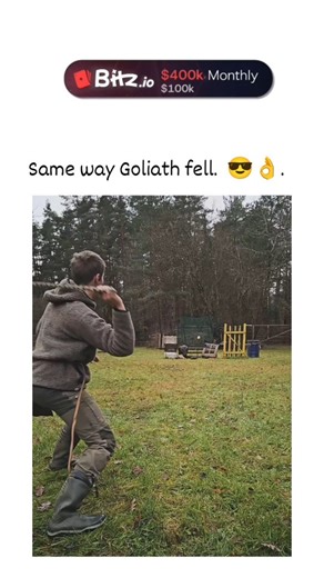 universal mems on Instagram: "The post features a video of a modern demonstration using a staff sling to accurately strike distant targets, directly evoking the biblical tale of David felling Goliath with a single stone. Historical evidence confirms slings as formidable ancient weapons, capable of shattering skulls at close range and outranging bows, as supported by archaeological and textual analyses from sites like Biblical Warfare. Engagement from pro-Second Amendment users emphasises slings'