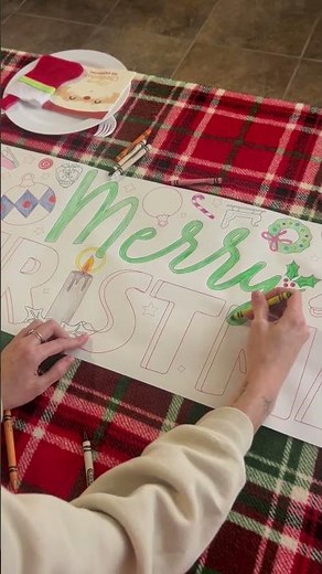 Christmas Coloring Table Runner