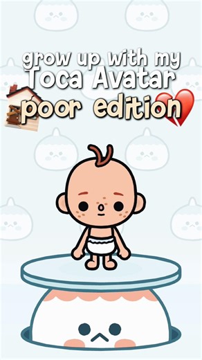 grow up with my toca avatar POOR edition 💔🏚️ #tocaboca #tocalifeworld #shorts