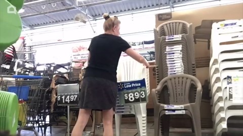 Cut a plastic chair in half for this BRILLIANT plastic chair makeover idea!