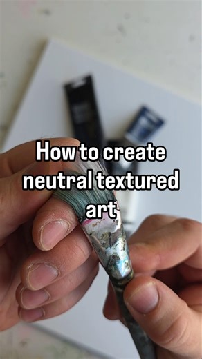 Easy Neutral Textured Art Tutorial 🎨 #texturedart #diy