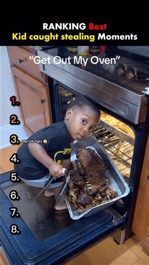 Ranking The Best Kid Caught Stealing Food Moments😭😭 #shorts #kids