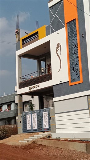 20 by 25 by 30 by 35 south face 2 floor frontelevation design | Awesome House Plans