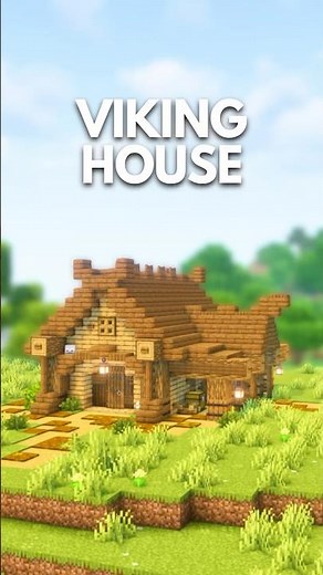 Starter Viking Longhouse 🪓 | Easy and Cozy Survival Base 🛡️ #minecraft #minecraftbuild #shorts