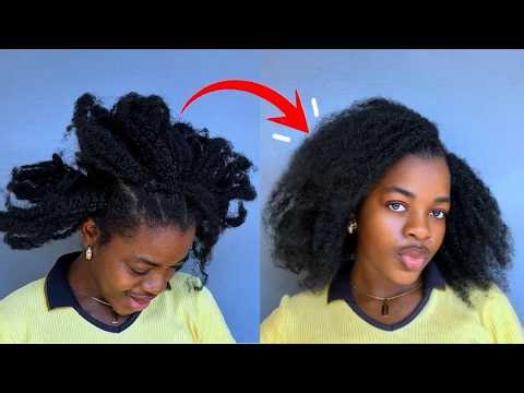 SHOCKED!! How I Maintain "Very Rough Synthetic Crochet Hair"