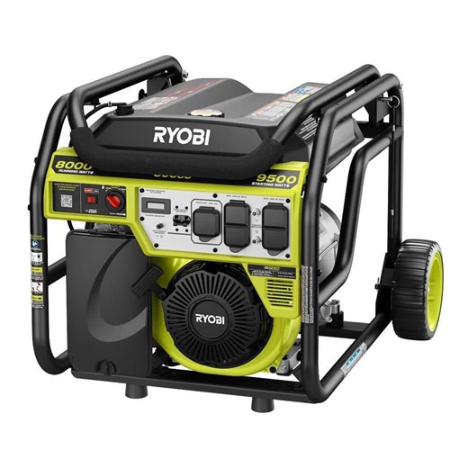 Check The Home Depot's Q&A Before Buying: RYOBI 9500-Watt Recoil Start Gasoline Powered Portable Generator with CO Detect Shutdown Sensor