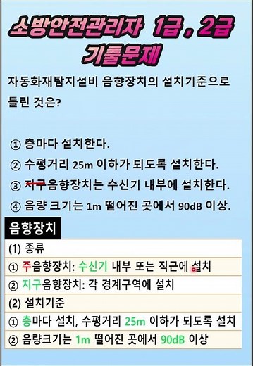 소방안전관리자 1급ㅣ2급