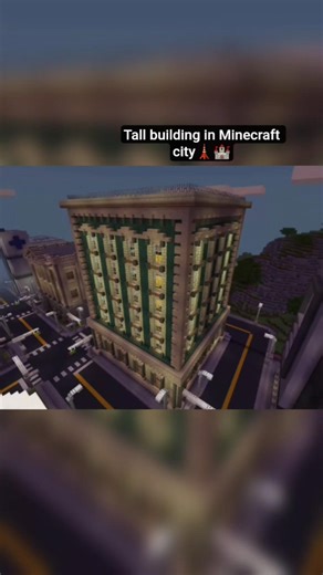Tall building in Minecraft city #minecraft #shorts