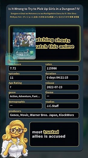 Is It Wrong to Try to Pick Up Girls in a Dungeon? IV