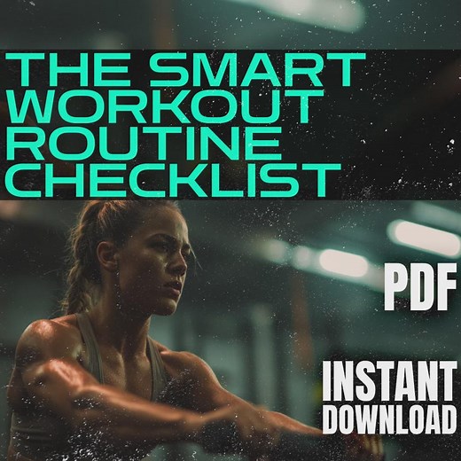 Workout Routine | the Smart Workout Routine Checklist - Etsy