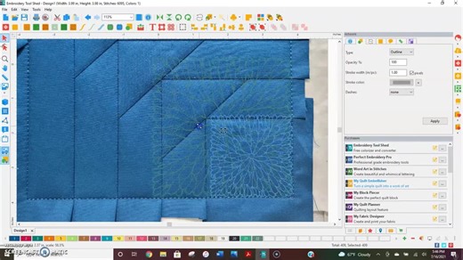 Turn a Bag Photo into a Perfect Quilting File in DIME My Quilt Embelli