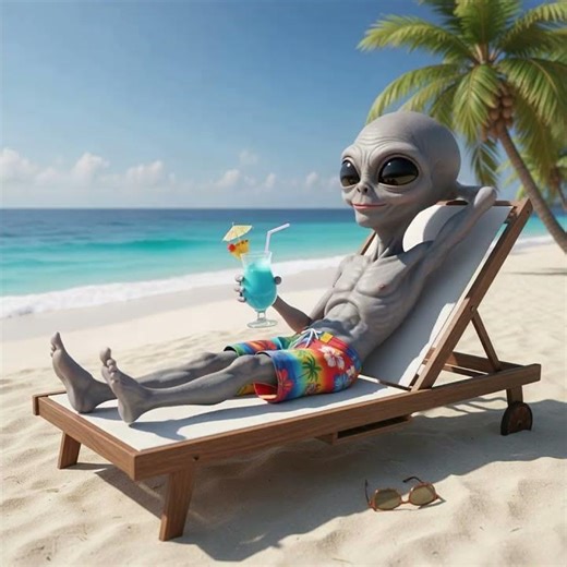 KevinsMind NFTs- Tropical Chillin Alien