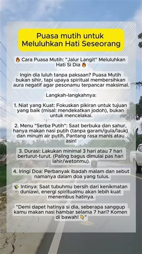 Puasa mutih untuk Meluluhkan Hati Seseorang