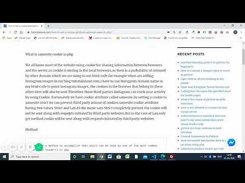 how to set samesite cookie attribute in php