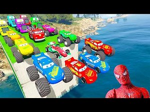 GTA V SPIDER-MAN Crazy Race Challenge with Super Cars 💥 GTA 5 Superheroes Car Stunt Race