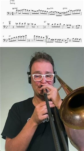 “Just In Time” Jazz Etude. #jazz #improvisation #trombone #practice #swing