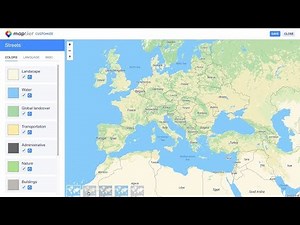 Map with custom colours - MapTiler Cloud Customise Tool - map design to fit your brand