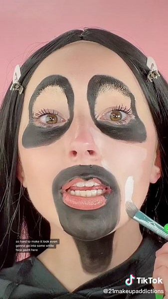 Ghost Face Halloween Makeup Transformation Tutorial