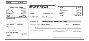 Recibo de aluguel Excel - Planilha de recibo de aluguel