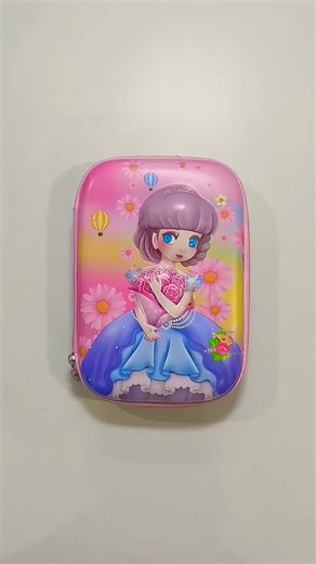 Cute Pink Princess Pencil Case for School Girls