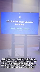 9.8K views · 26 reactions | Fiji is represented at the Pacific Island Forum Women Leaders Meeting currently underway in Suva through the participation of Minister for Women, Children and Social Protection, Hon. Sashi Kiran. | Ministry of Women, Children and Social Protection - Fiji | Facebook