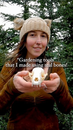 TheMossGoddess.com “Gardening tools” that I made using real bones! Which one is your favorite? The witch’s potion? The wizard piece? ✨ | The Moss Goddess