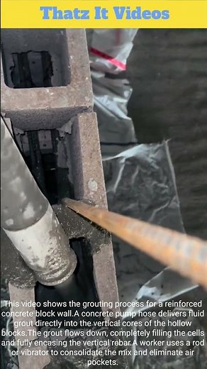 Concrete Block Grouting : Core Filling with Pump