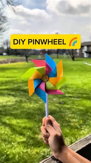 Try This Colorful Pinwheel! 🌈 #Shorts