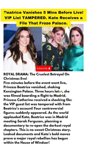BEATRICE'S BETRAYAL! Kate Was STABBED In The Back! 🤯 #RoyalGossip #PrincessBeatrice #KateMiddleton