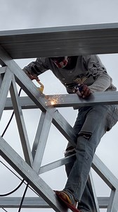 5.4K views · 73 reactions | Large steel warehouse construction techniques and welding tricks,Install steel structure warehouse | Cooking Foods Srey Pov Natural life | Facebook