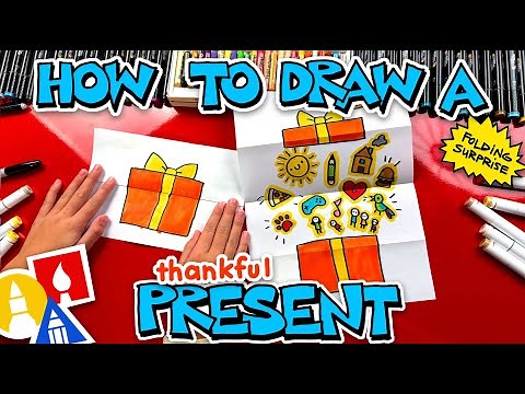 How To Draw A Thankful Present Folding Surprise