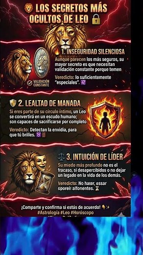 Los Secretos más Ocultos de Leo #Leo #Zodiaco #Astrologia #signosdelzodiaco