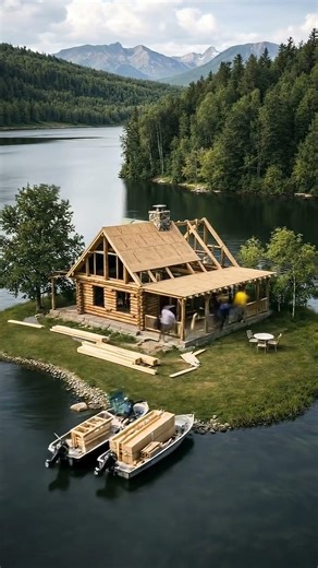 Building a House the Hard Way | Island Construction Timelapse