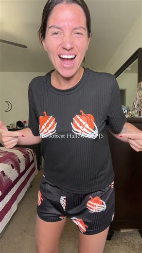 These Halloween PJS are so cute and super comfy The material of these makes them perfect for hot