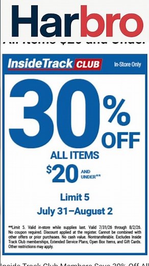 Harbor Freight 30% Off $20 and Under! Weekend Deal! #harborfreight #harbro #shorts