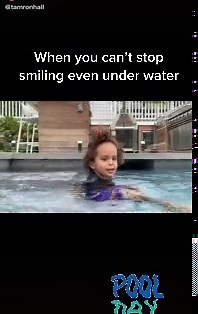 Learning to swim is challenging when you can’t stop smiling#swim #joy #toddler