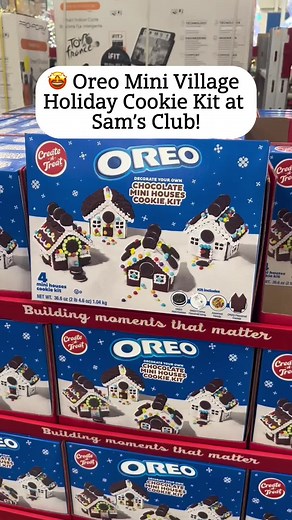 🤩 Oreo Mini Village Holiday Cookie Kit at Sam’s Club! This kit includes Oreo flavored cookie houses, Oreo mini cookies, Oreo Creme icing, and assorted candy to decorate! I love Oreos and I love holiday activities, so I love this! 😂 $11.98 for the kit #samsclub #oreos #holidayfun