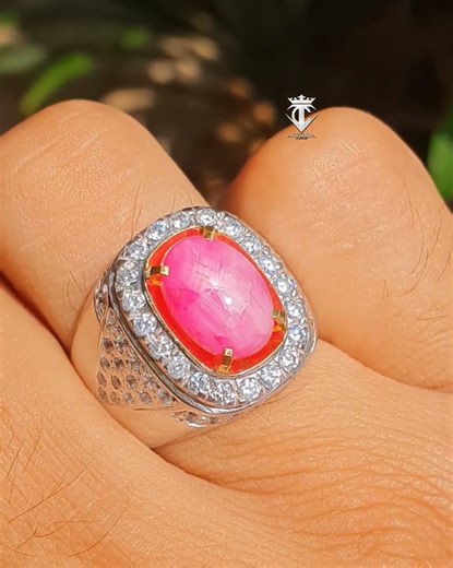 Batu Permata Natural Star Ruby Burma Myanmar 5.22 Ct SKY LAB Certified