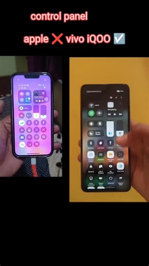 apple control panel vs vivo iQOO control panel, origin os 6 vivo iQOO control panel,#shorts,#vivo