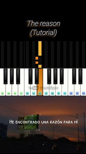 The Reason Tutorial en piano easy #shorts #piano